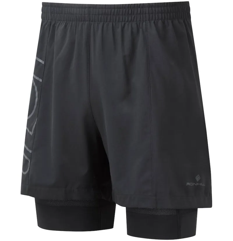 Ronhill Men's Tech Marathon Twin Short Black